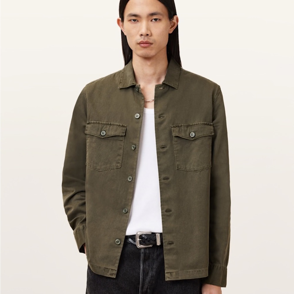 All Saints Khaki Shirt Jacket